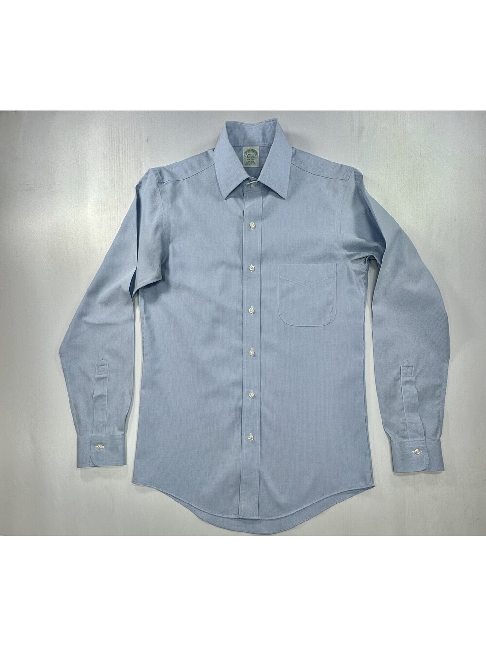 Brooks Brothers Non-Iron Cotton Milano Button Up Blue Mens M